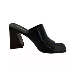 Abound block heel mule black slide Sandal Women’s Size 8